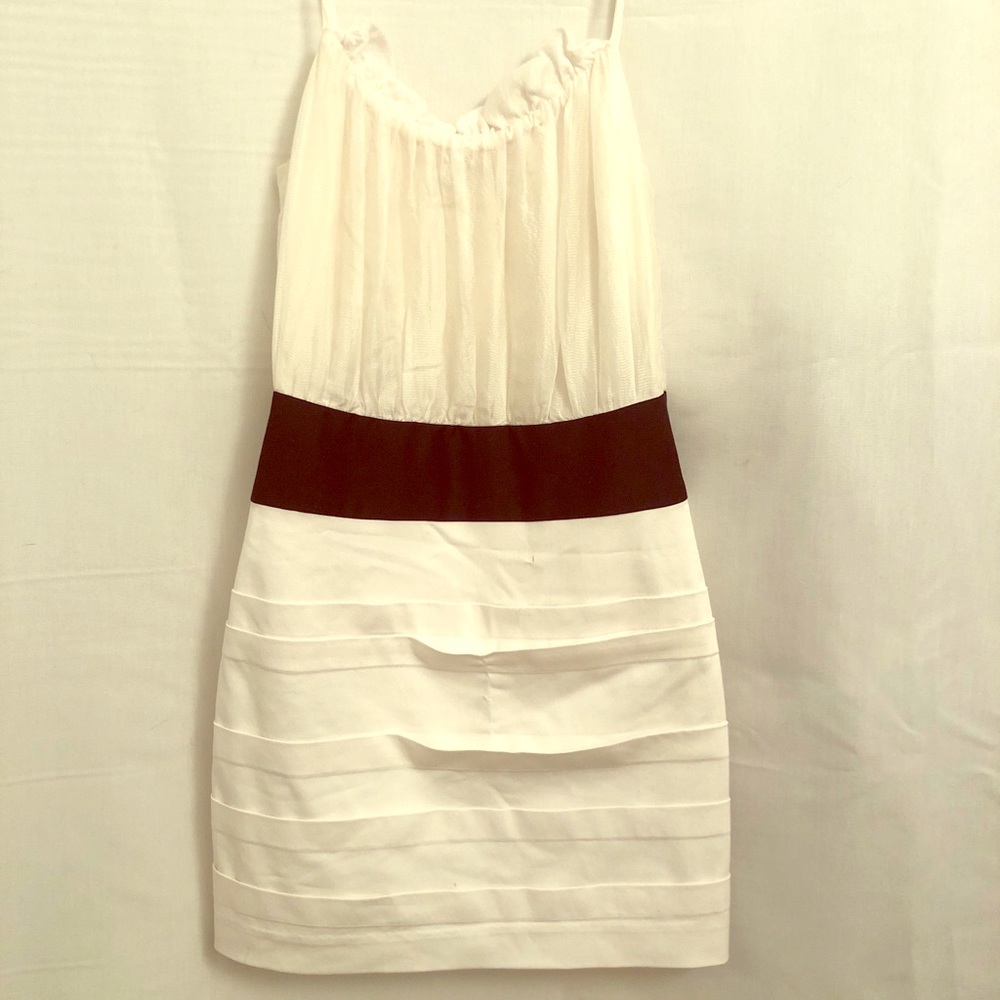 Black Halo white dress